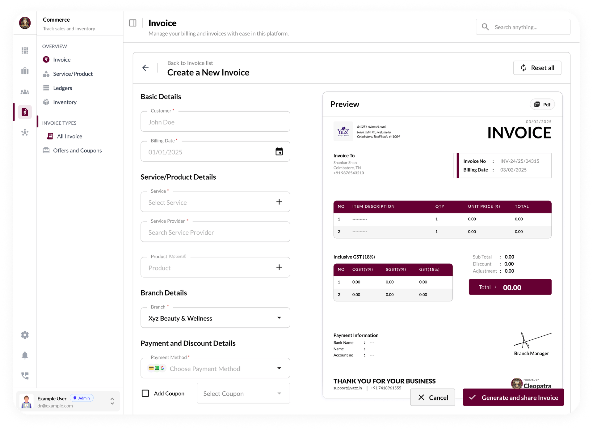 Billing feature: Flexible Payment Options