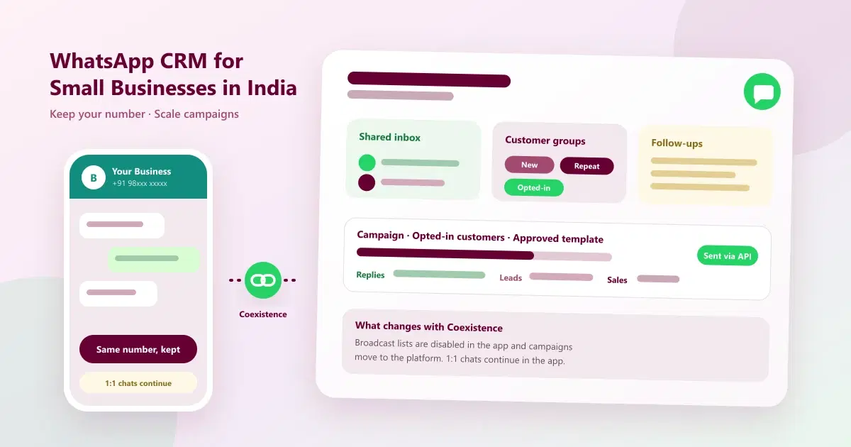 WhatsApp CRM for Small Businesses in India (2026): Keep Your Number, Scale Campaigns