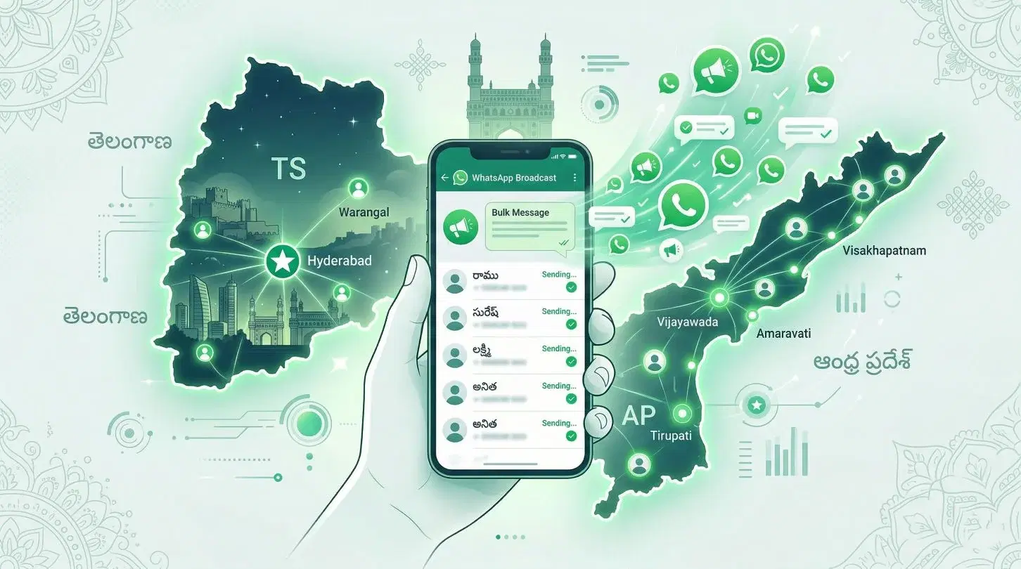 Top 5 Best Bulk WhatsApp Message Providers in Hyderabad, Andhra Pradesh & Telangana (2026)
