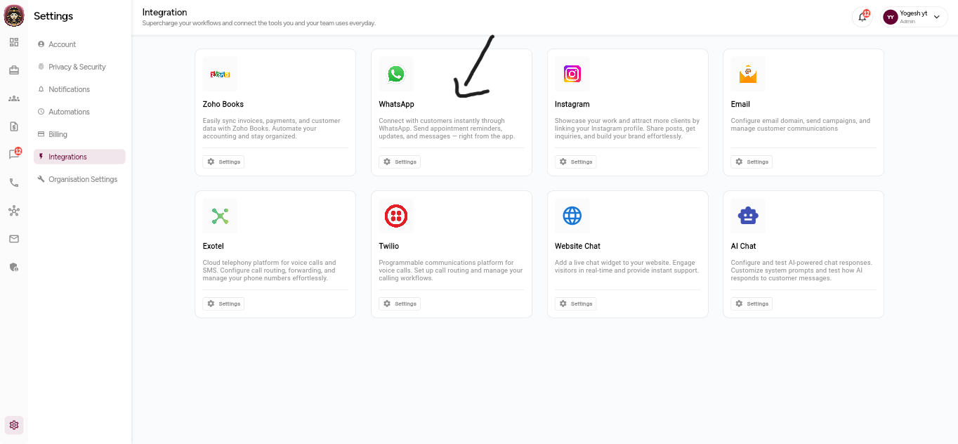 Connect WhatsApp API