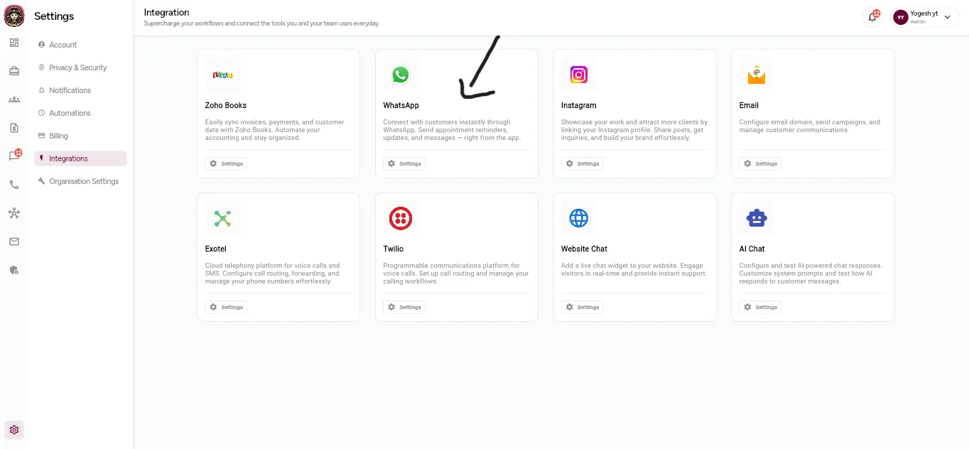 Connect WhatsApp API